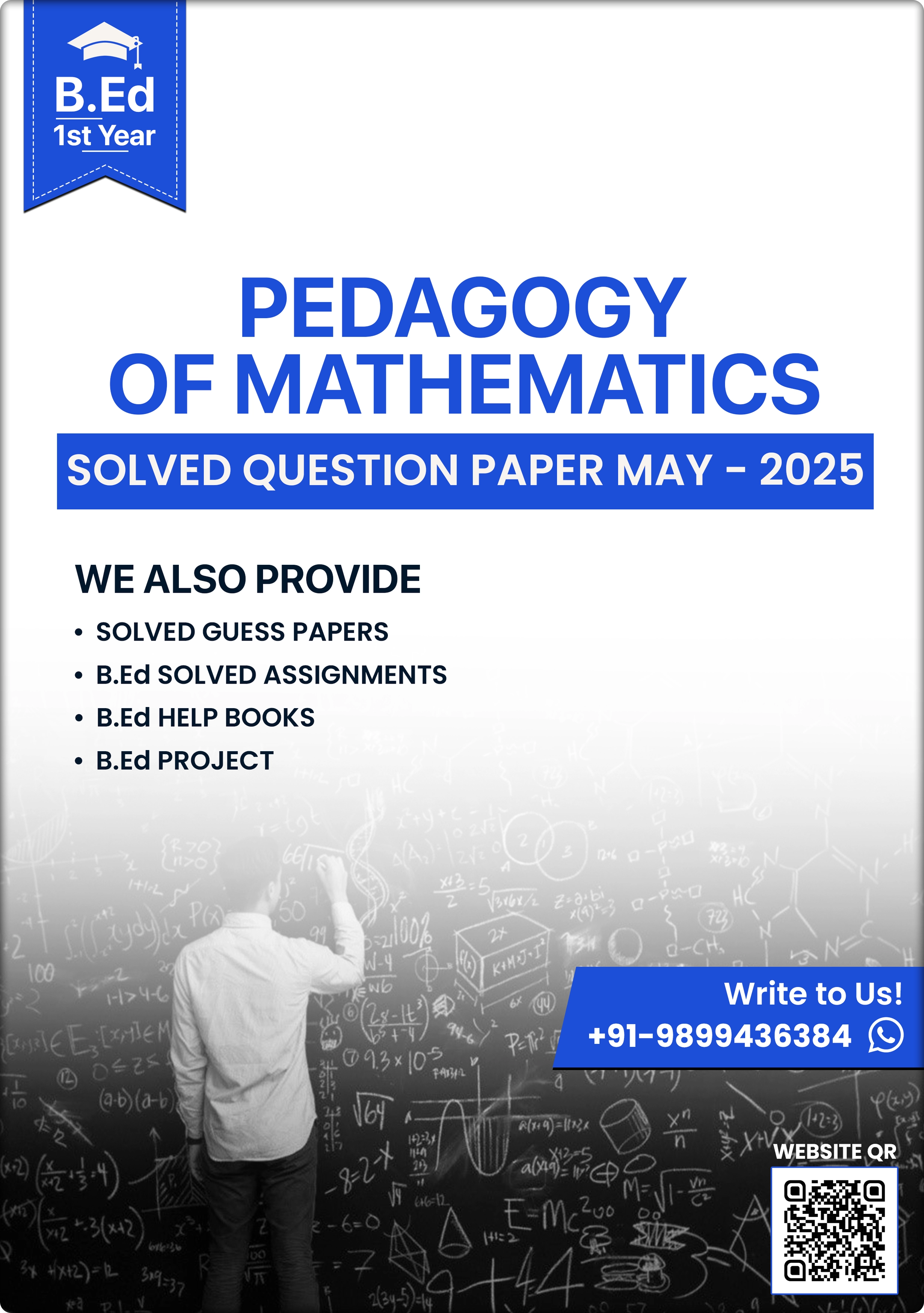 Pedagogy of Mathematics B.Ed Question Paper May 2025 MDU
