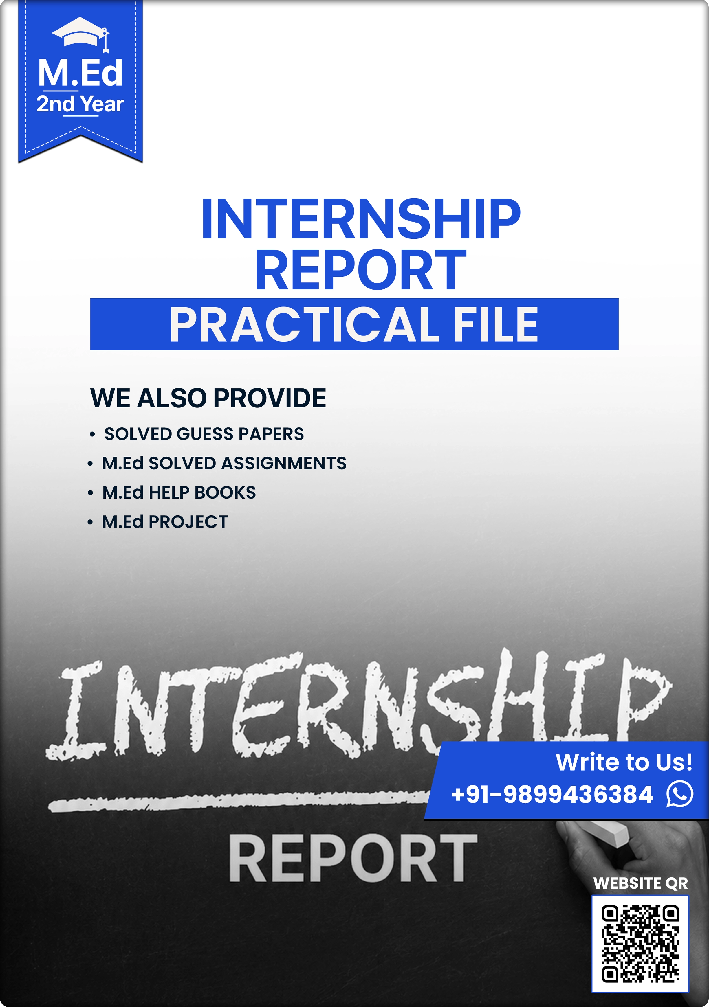 M.Ed Internship Report File — Semester III (Course V, 28-Day School Internship), Complete Sample File