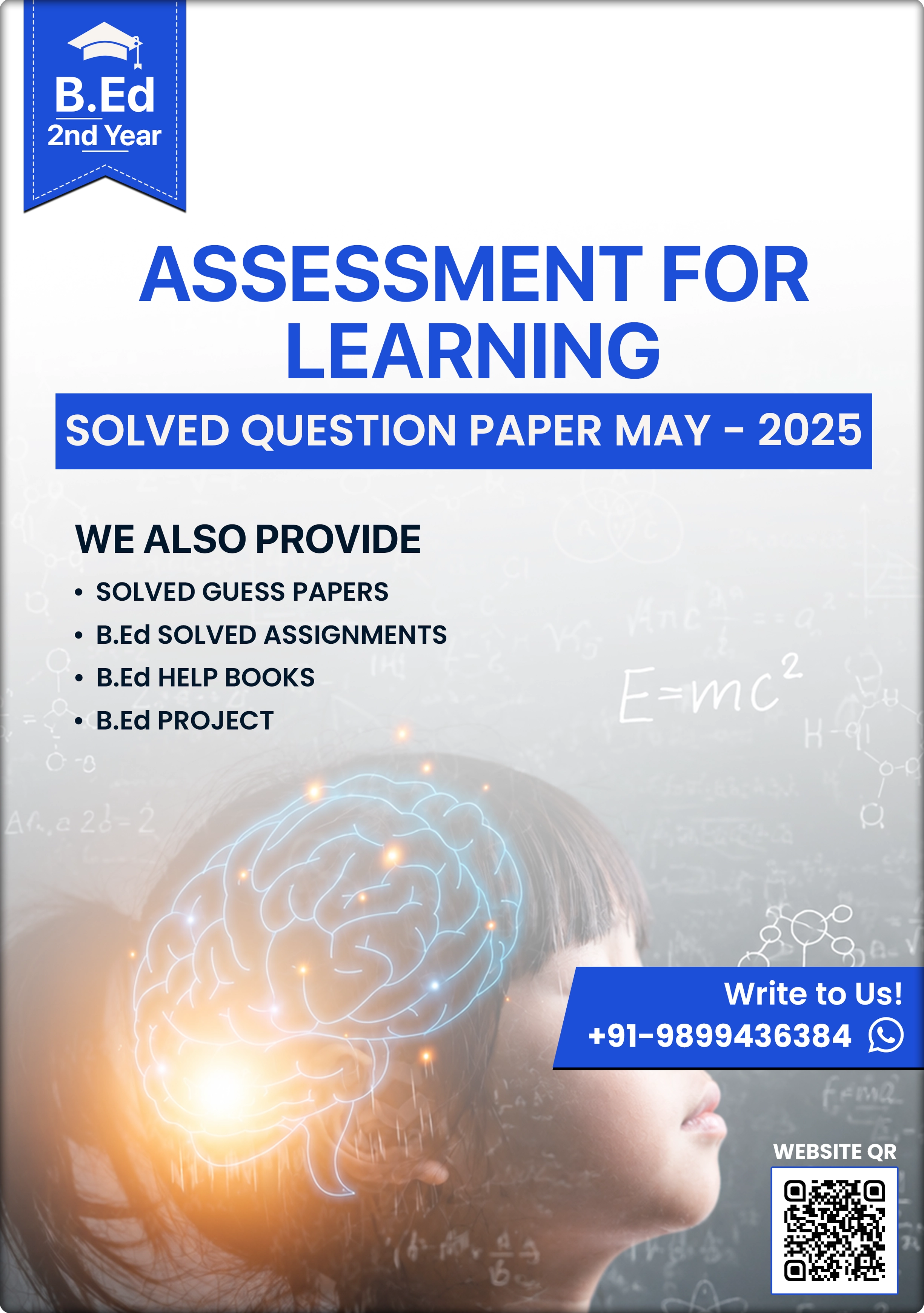Assessment for Learning B.Ed Question Paper May 2025 MDU 2nd Year
