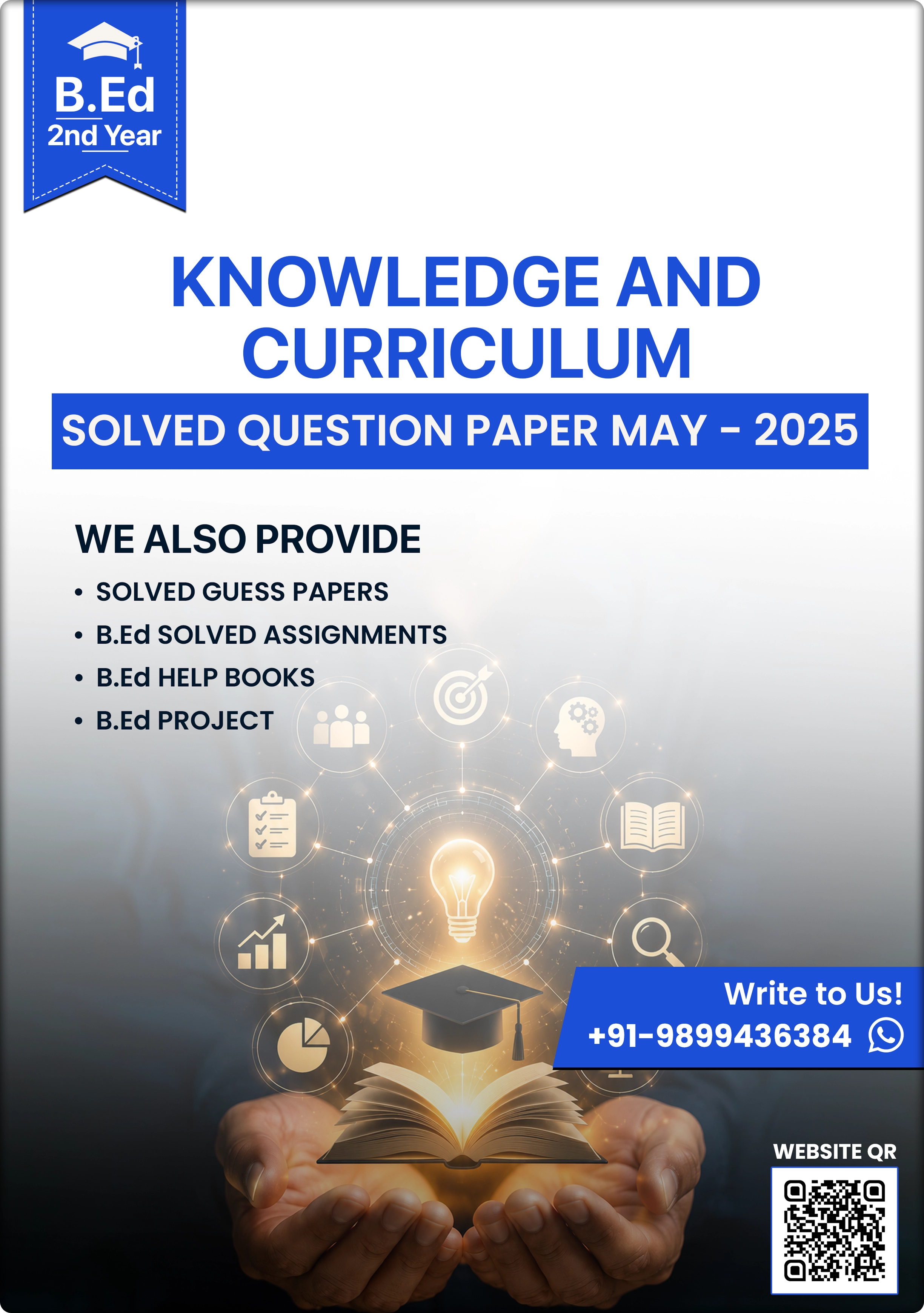Knowledge And Curriculum B.Ed Question Paper May 2025 MDU Paper-I
