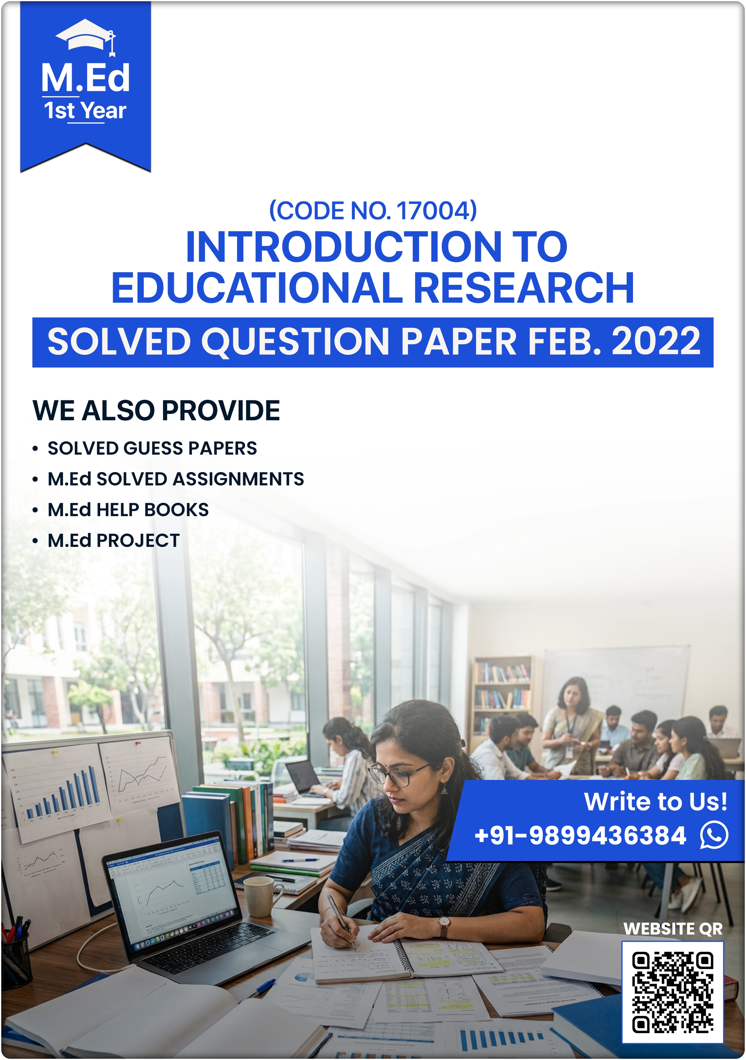 Introduction to Educational Research — M.Ed 1st Sem Question Paper, February 2022 (Code 17004, with Solutions)