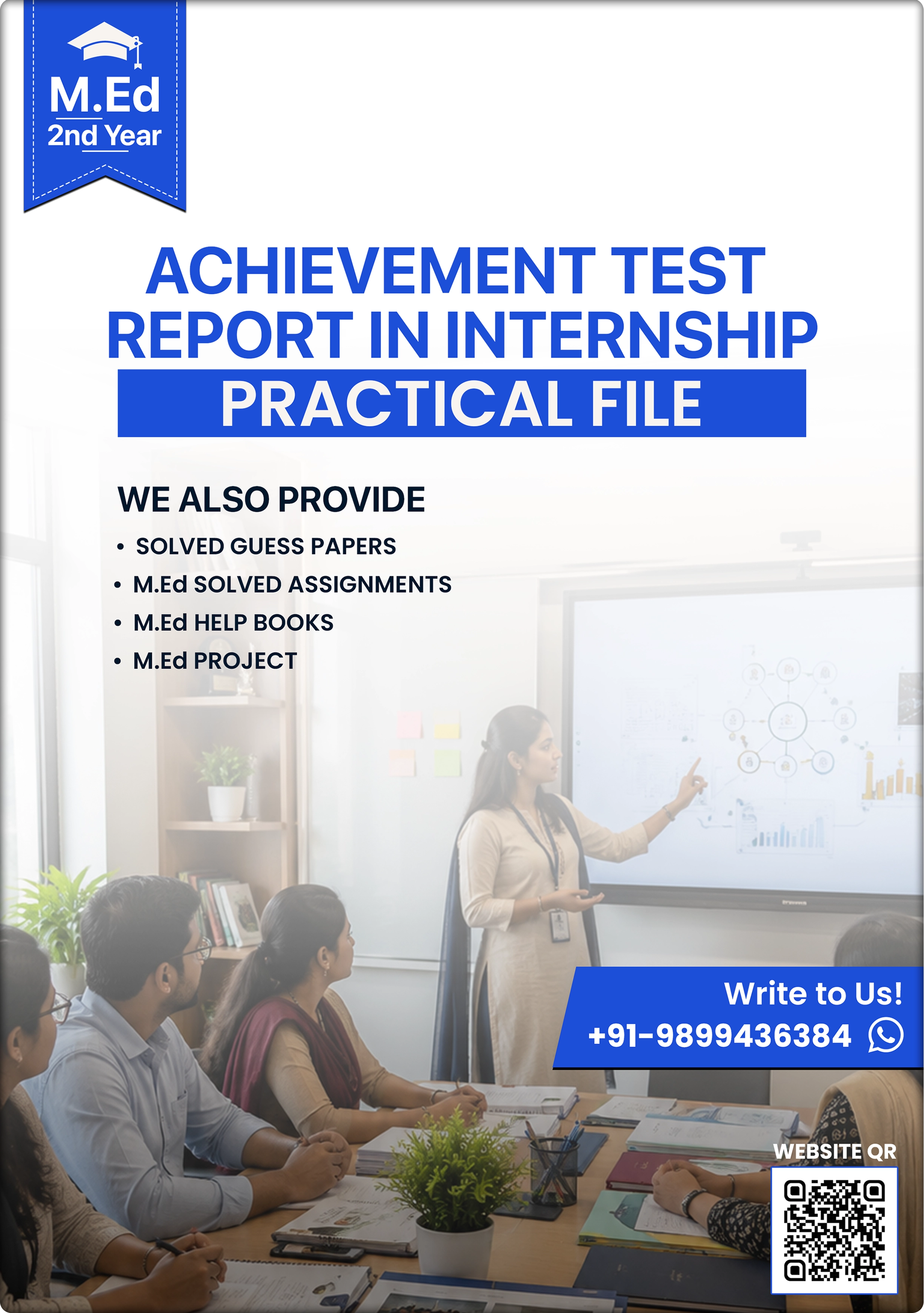 M.Ed Achievement Test Report in Internship — Semester III (Course V, Group B): Complete Sample File