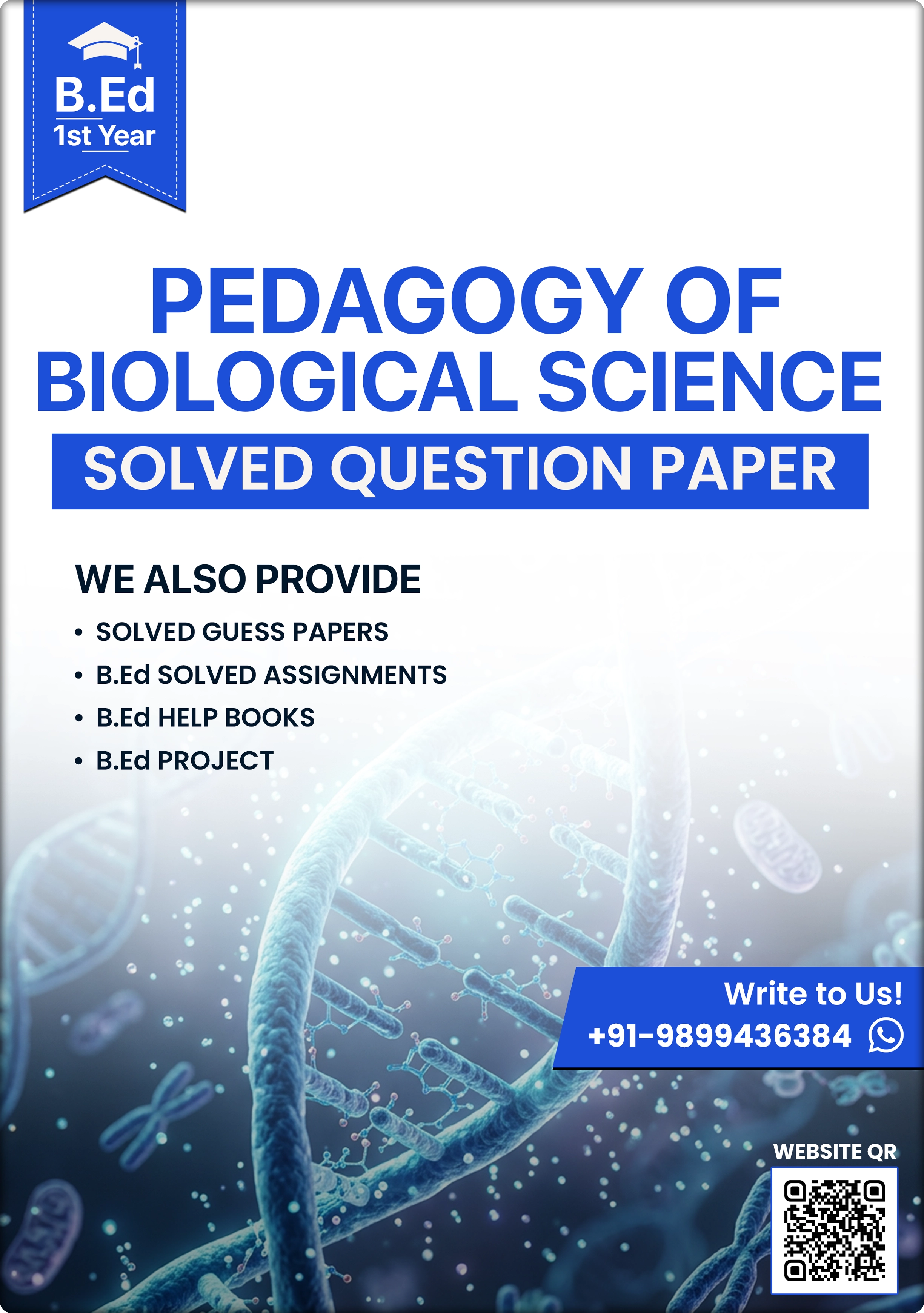 Pedagogy of Biological Science Question Paper July 2022 — MDU Rohtak / CRSU Jind / KUK / IGNOU B.Ed 1st Year Solved Paper (Paper IV and V Gr. C Opt.-i)