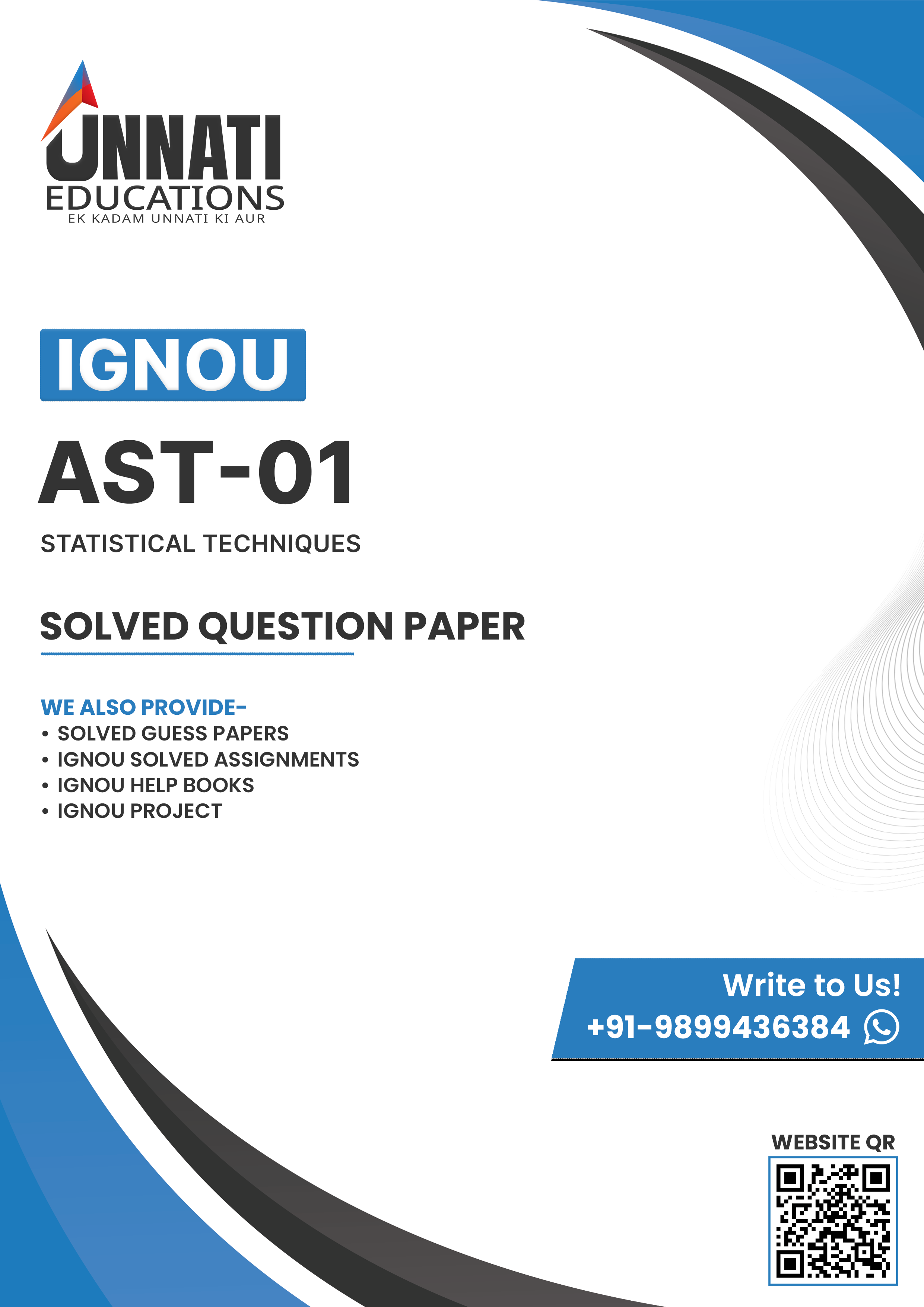 AST-01 Question Paper December 2025 Solved — IGNOU BA / B.Com / B.Sc Statistical Techniques (Application Oriented Course)