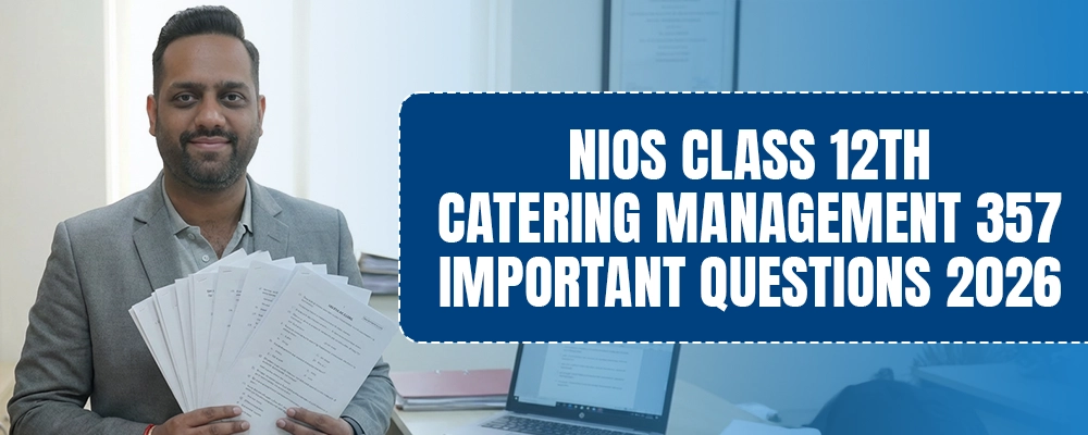 NIOS Catering Management - Nutrition, cooking methods, food science, and practicals