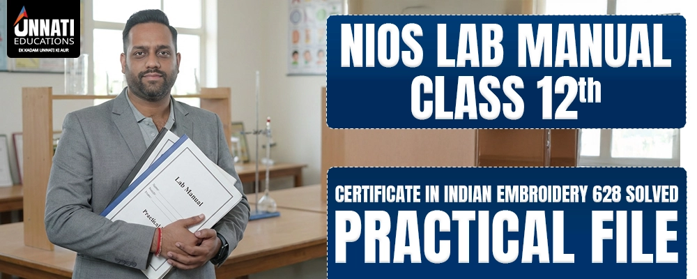 NIOS Class 12 Indian Embroidery Practical File - Students preparing embroidery work