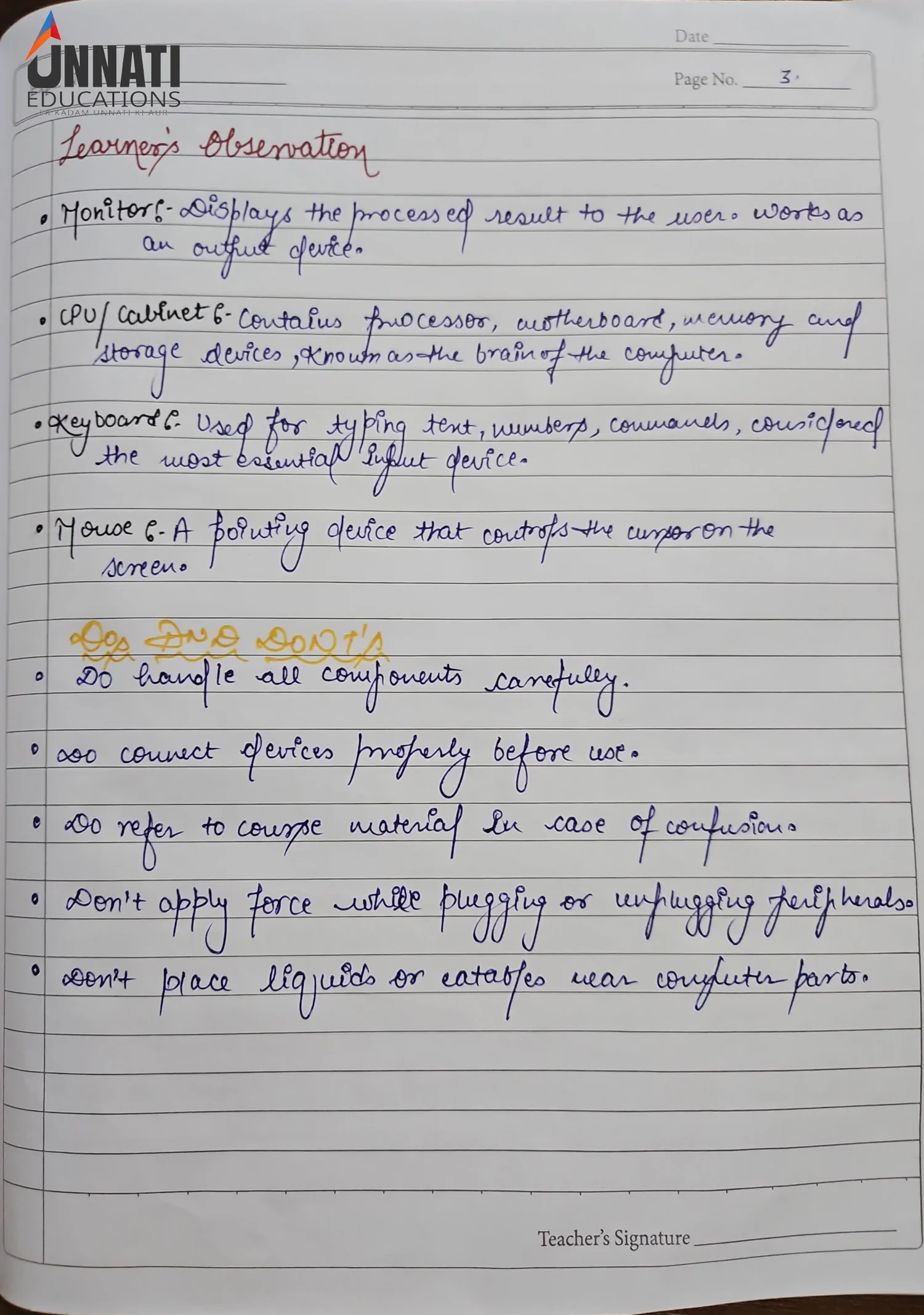 NIOS Data Entry Operations 229 practical file sample page 6 - Practical 1 Closing