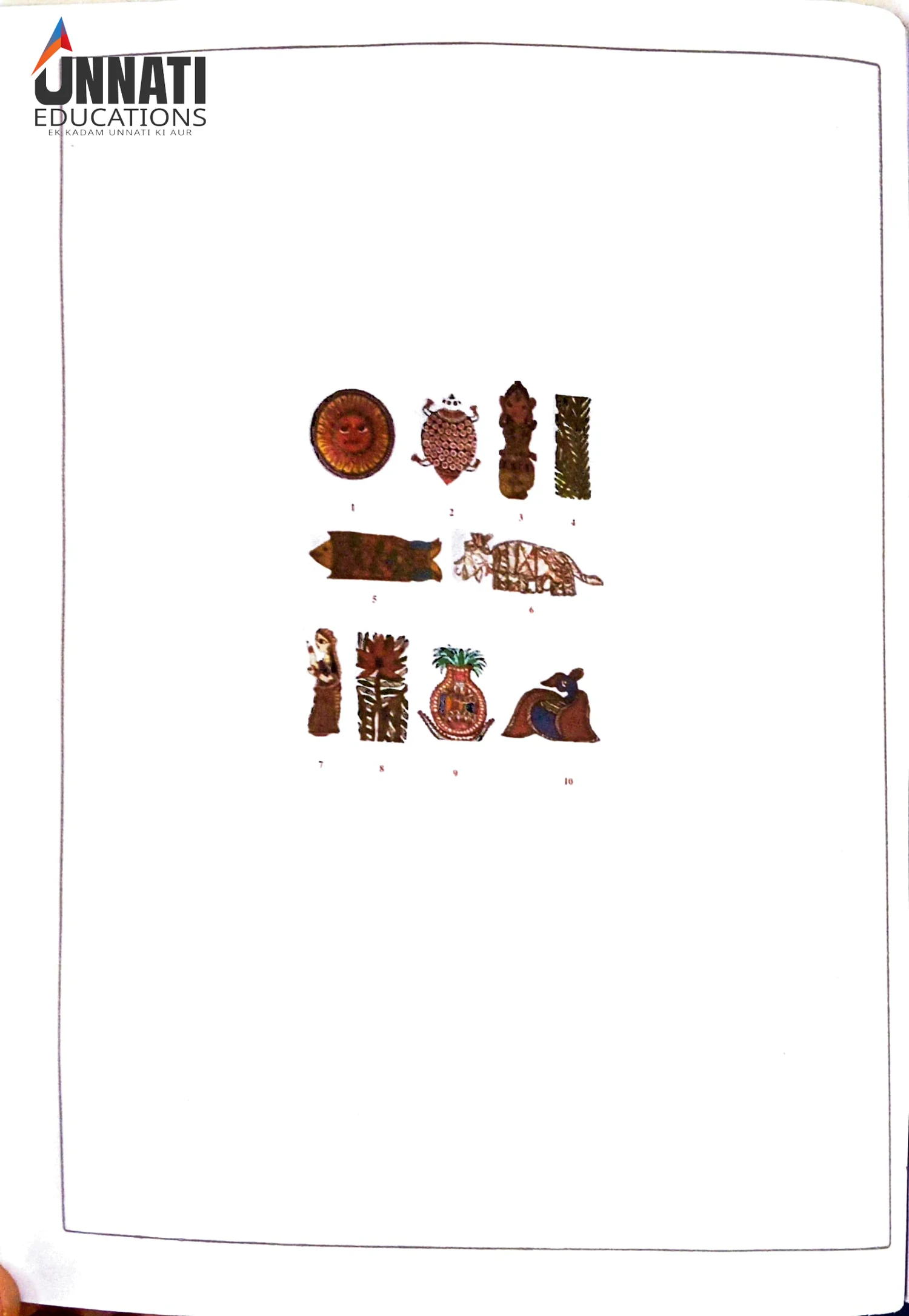 NIOS Folk Art 244 practical file sample page 2 - Madhubani: Materials Layout