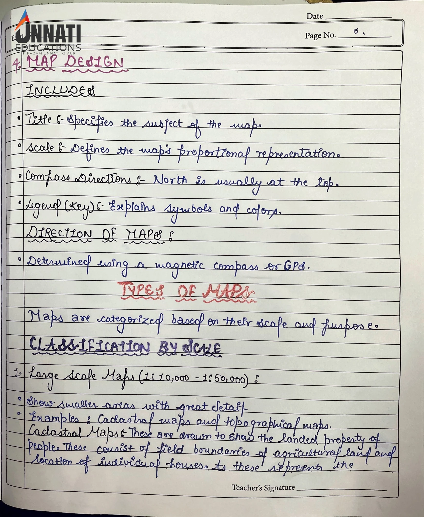 NIOS Geography 316 practical file sample page 11 – geospatial exercise