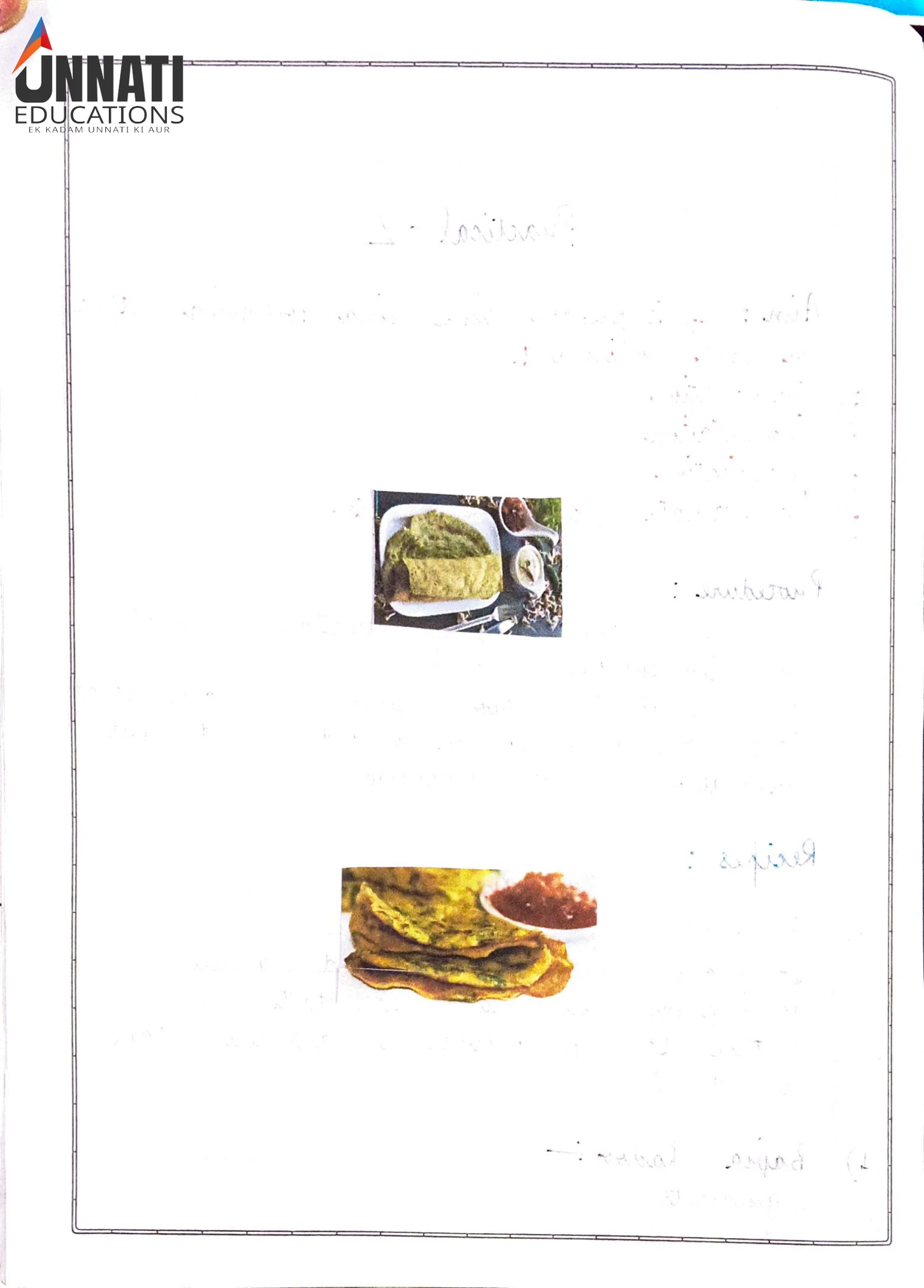 NIOS Home Science 321 practical file child language observation table page
