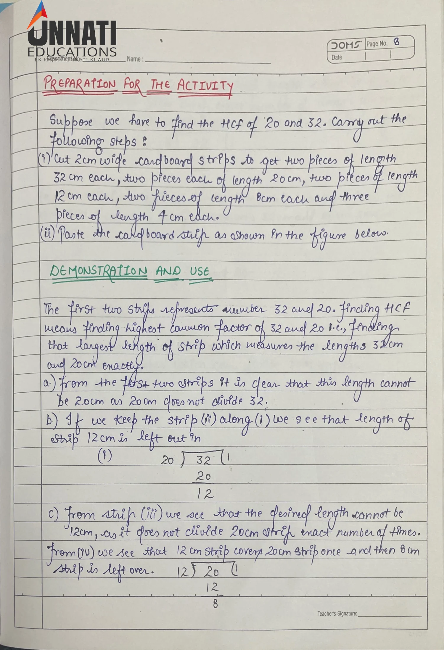 NIOS Mathematics 211 practical file sample page 14 - Quadratic Polynomial Graphs