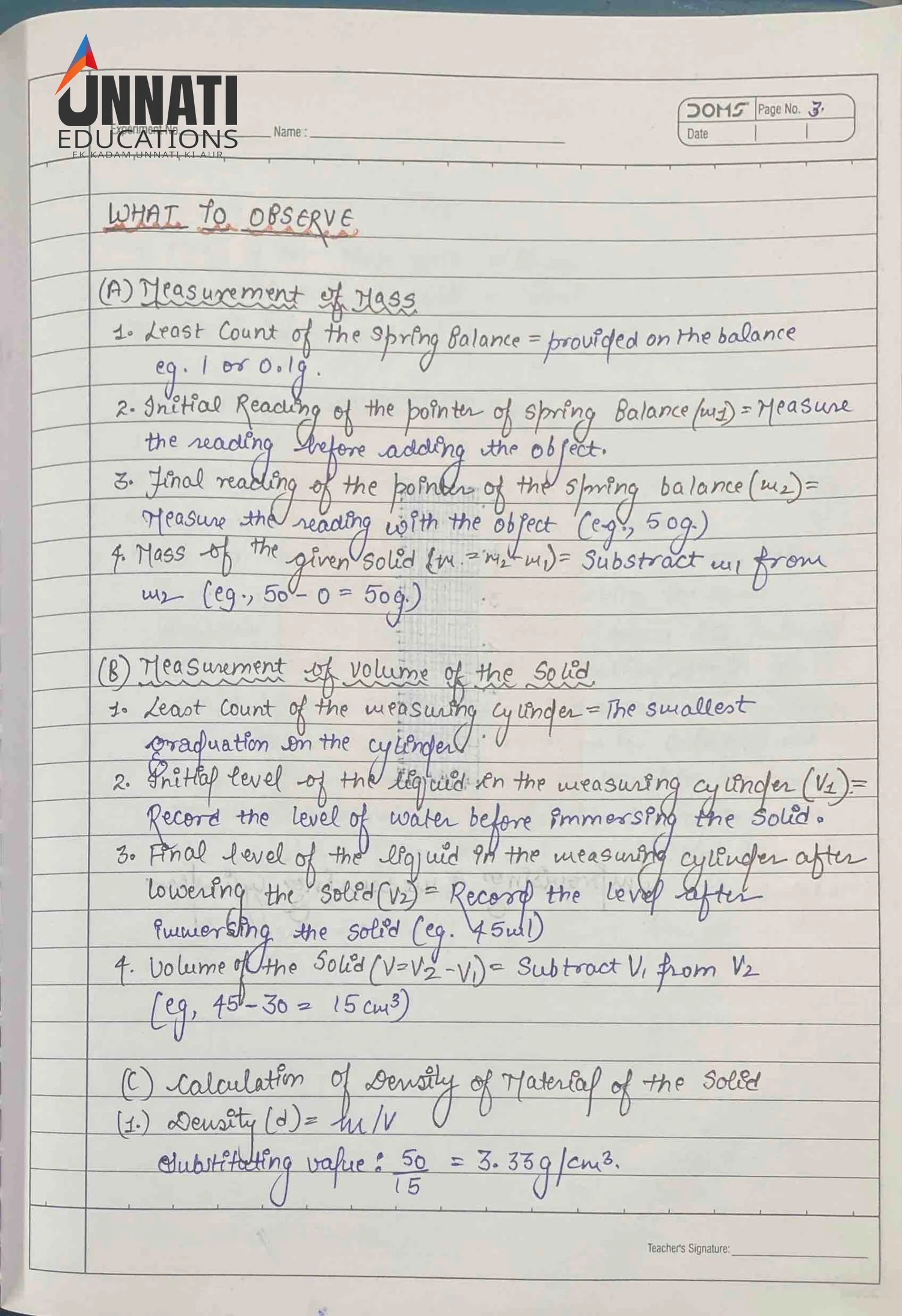 NIOS Science 212 practical file sample page 6 - Experiment 2 Diagram