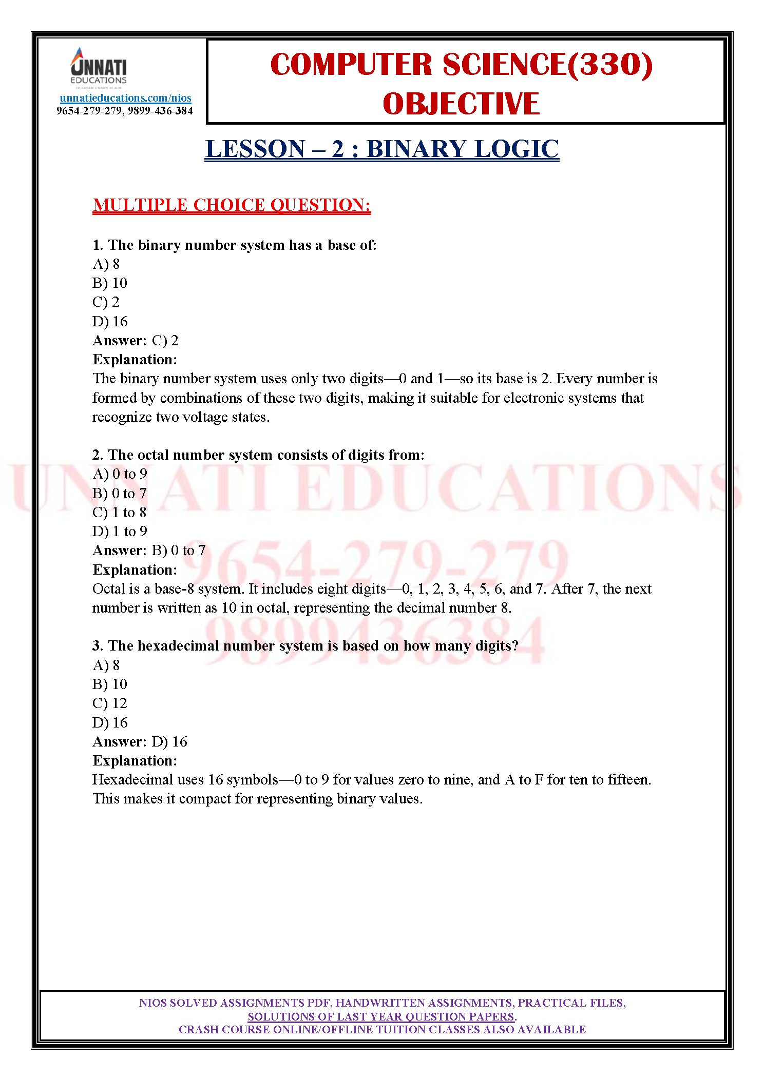 lausible wrong one. The samples below show three to six questions from each format so you can check the depth and accuracy for yourself. The complete file carries the full bank across every lesson listed in the coverage table further down.