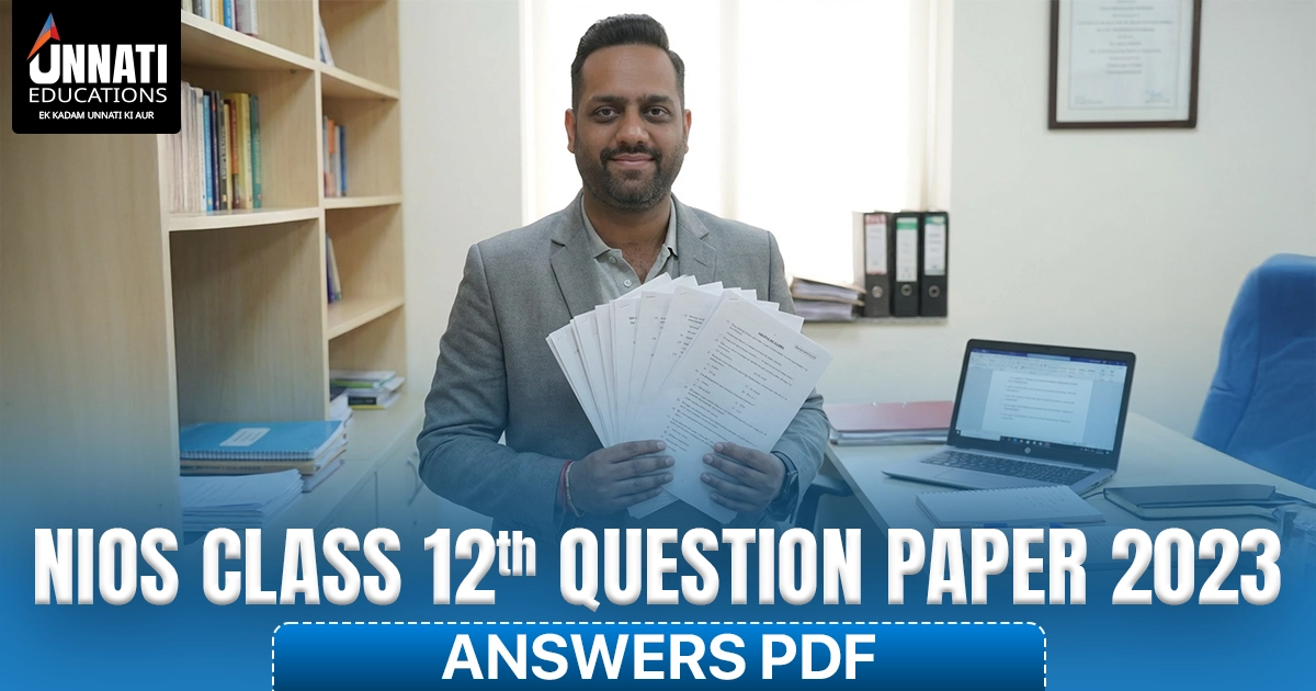 NIOS Class 12 Question Paper 2023 Answers PDF