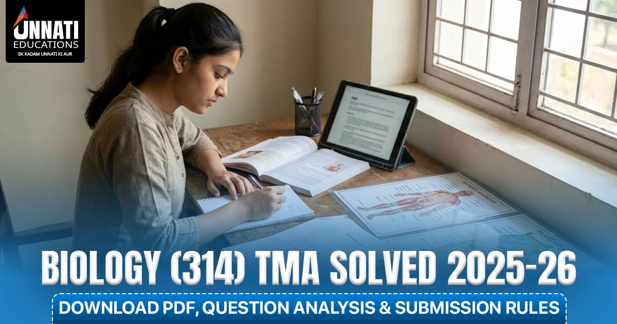 NIOS Class 12 Biology 314 TMA 2025-26 – Download PDF, Question Analysis & Submission Rules (Updated)