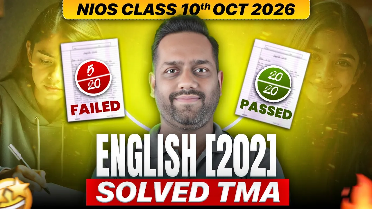 NIOS Class 10th English TMA 2025-26 Solved | NIOS Class 10 English 202 TMA Full 20/20 Now