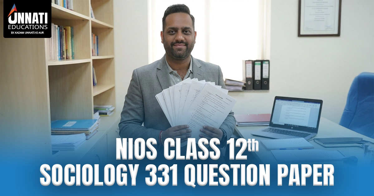 NIOS Class 12 Sociology 331 Question Paper