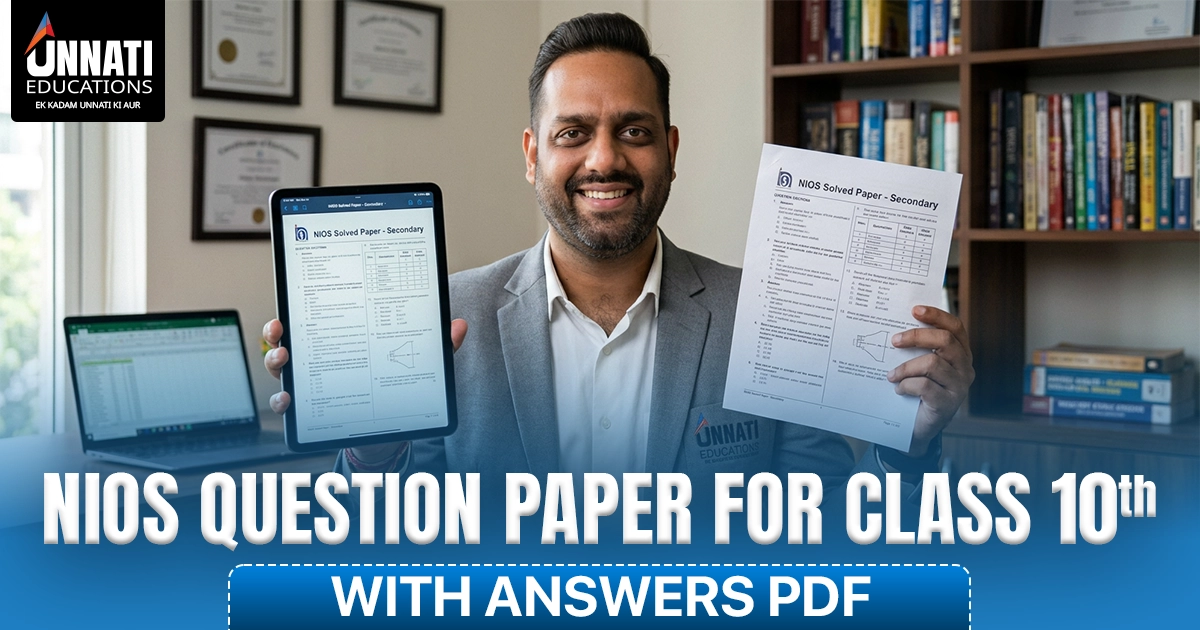 NIOS Question Paper for Class 10 with Answers PDF