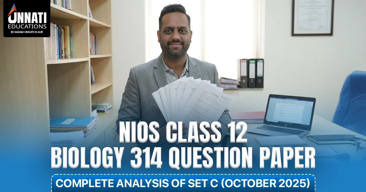 NIOS Class 12 Biology 314 Question Paper