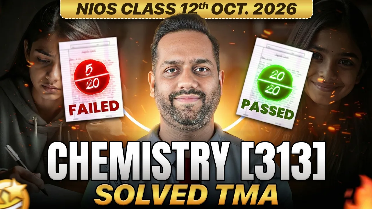 NIOS Chemistry 313 Solved TMA October 2026 Question Paper