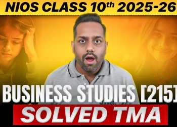 NIOS Business Studies Class 10 TMA Solved OCT 2025