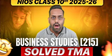 NIOS Business Studies Class 10 TMA Solved OCT 2025