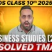 NIOS Business Studies Class 10 TMA Solved OCT 2025