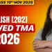 NIOS Class 10th English TMA 2025-26 Solved | NIOS Class 10 English 202 TMA Full 20/20 Now