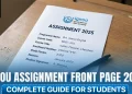 IGNOU Assignment Front Page 2025