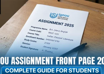 IGNOU Assignment Front Page 2025