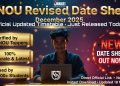 IGNOU Revised Date Sheet December 2025