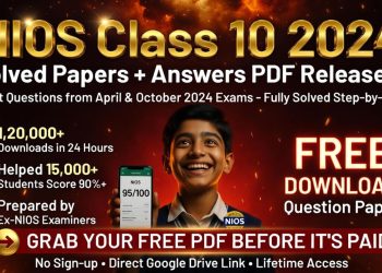 NIOS Class 10 Question Paper 2024 Answers PDF