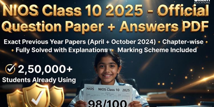 NIOS Class 10 Question Paper with Answers PDF (Generic)