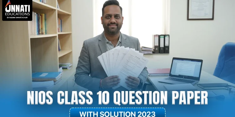 NIOS Class 10 Question Paper with Solution 2023