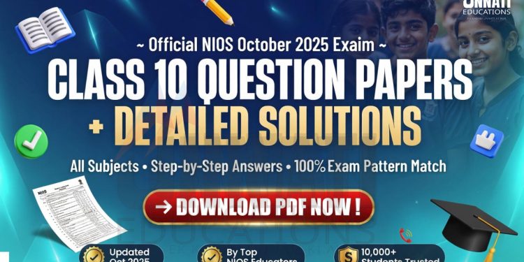 NIOS Class 10 Question Paper With Solution October 2025