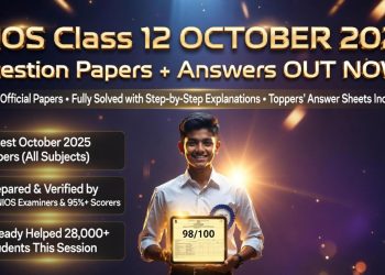 NIOS Class 12 Question Paper October 2025 with Solution