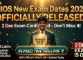 NIOS Postponed Exams New Dates 2025