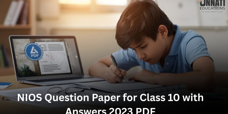 NIOS Question Paper for Class 10 with Answers 2023 PDF