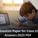 NIOS Question Paper for Class 10 with Answers 2023 PDF