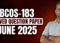 BCOS 183 June 2025 Paper Exposed: Solved Answers + Hidden Patterns