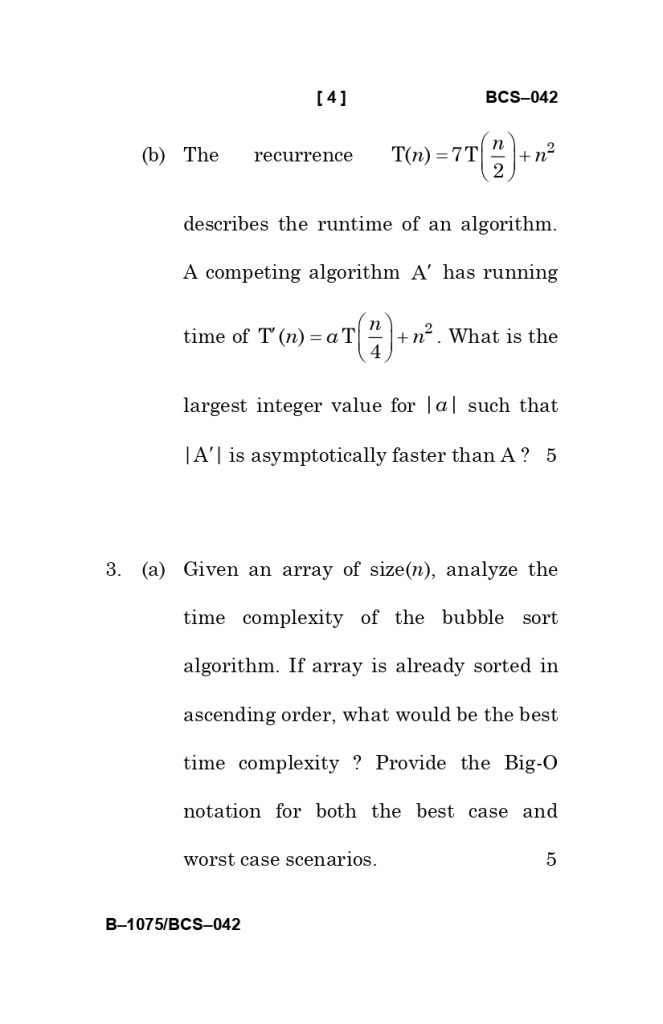 BCS 042 question paper
