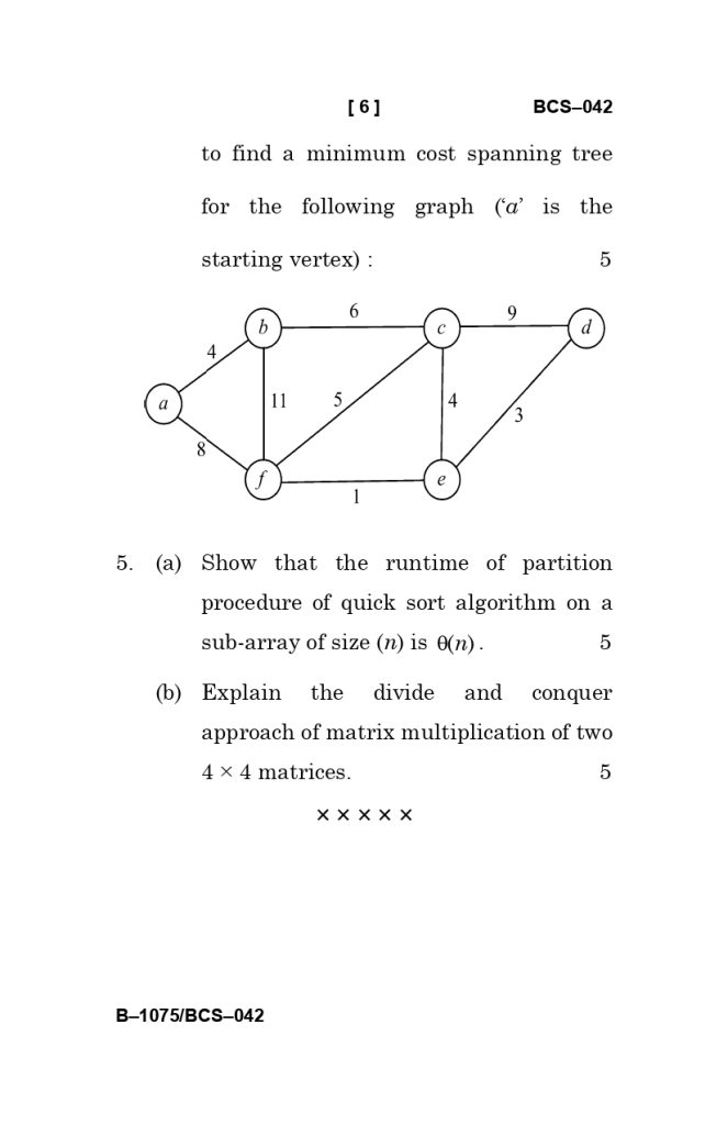 BCS 042 question paper