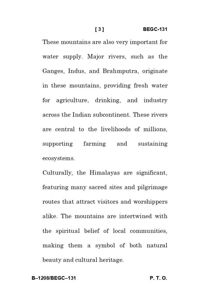 BEGC 131 question paper june 2025