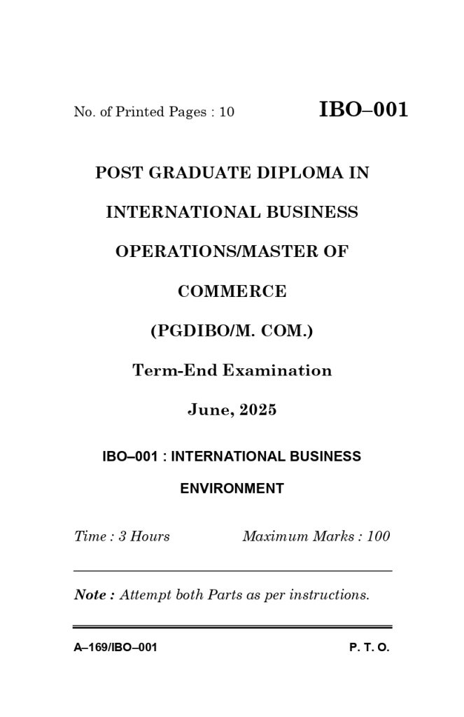 IBO 01 question paper june 2025