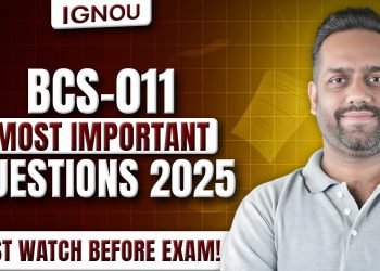 IGNOU Computer Basics and PC Software question paper