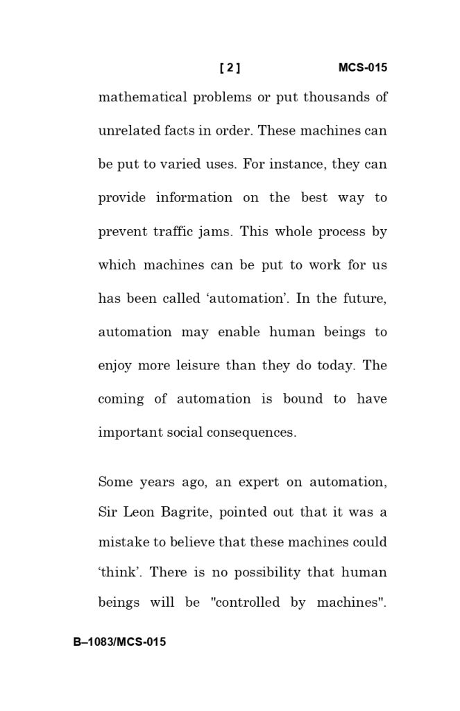MCS 015 question paper june 2025