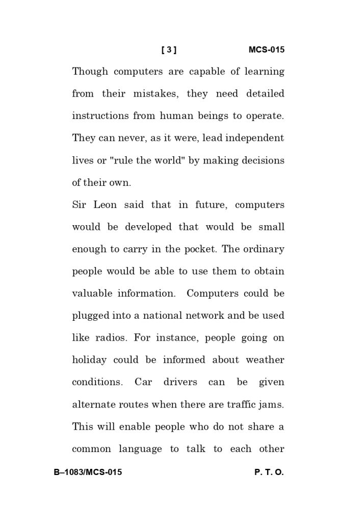 MCS 015 question paper june 2025