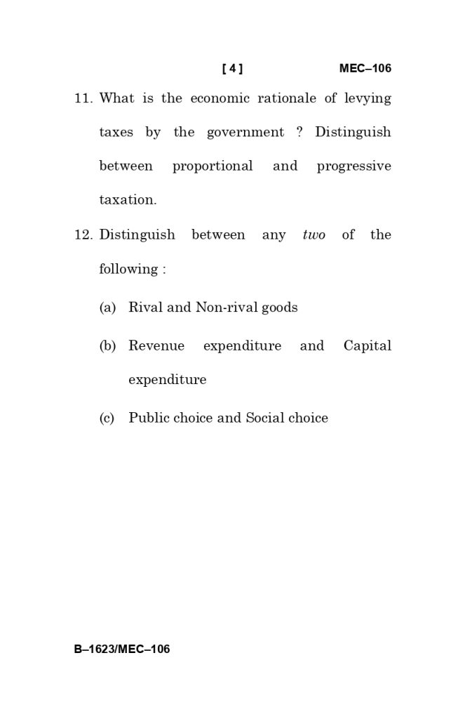 MEC 106 Question Paper