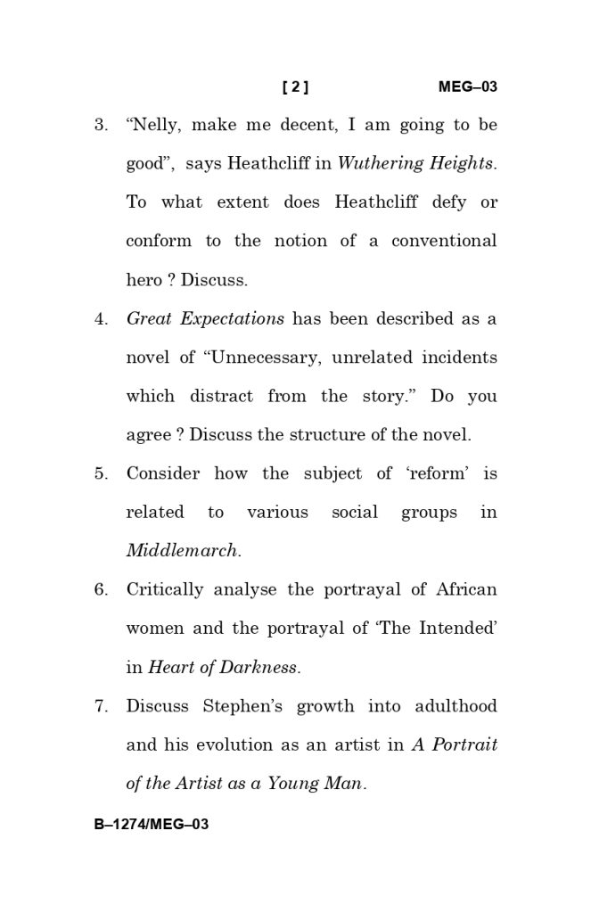 MEG 03 question paper june 2025