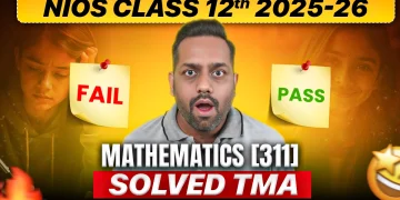 Maths TMA NIOS Class 12 Solved 2025-26 | Maths TMA NIOS Class 12 Jan Last Date Alert